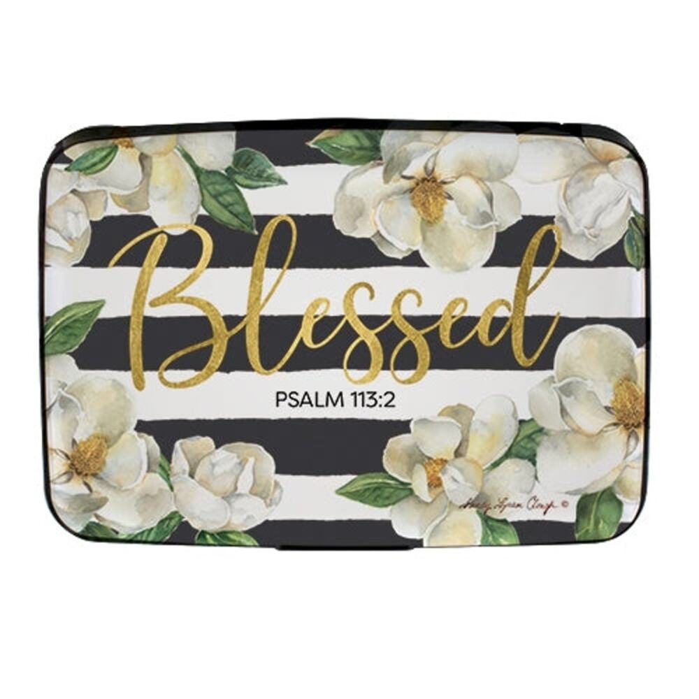 Graphic RFID Credit Card Wallet | Blessed Magnolia | Floral
